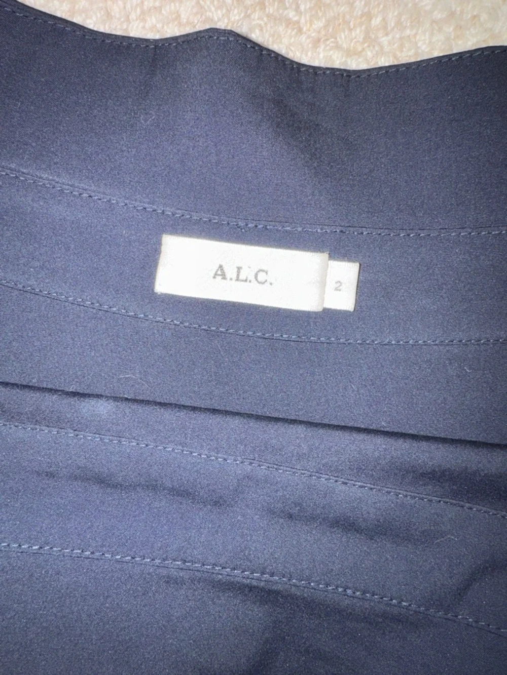 A.L.C. 2 Navy A-Line Midi Skirt with Flared Panels - Picture 5 of 5